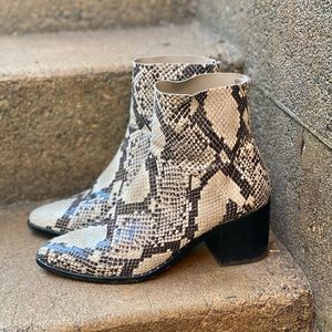 Treasure & Bond Snakeskin Booties